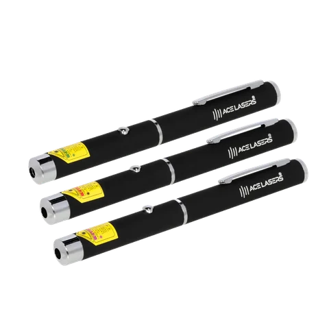ACE Lasers set of three laser pens AG-1 green, AR-1 red and AV-1 violet