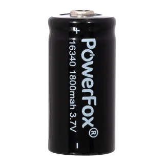 PowerFox 16340 rechargeable batteries 1800 mAh – product photo 2
